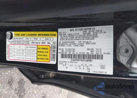 2016 Ford Fusion Se from USA, damaged, VIN 3FA6P0H79GR168985